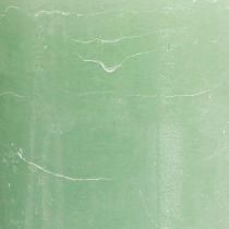 tételeket Jádezöld oszlopgyertyák, átfestve, kiváló minőségű dekorgyertyák 70x120 mm, stílusos asztaldísz és ajándékötlet, 4 darabos készlet