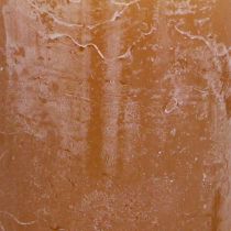 tételeket Egyszínű oszlopgyertyák, karamell, 50x100 mm, 4 db-os készlet, hosszú égésű