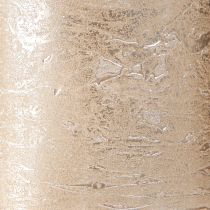 tételeket Platina színű oszlopgyertyák, 70x80 mm, 4 darabos készlet, hosszú égési idő, kiváló minőségű díszgyertyák