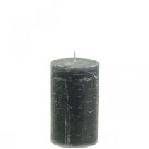 tételeket Egyszínű gyertyák antracit oszlopos gyertyák 60×80mm 4db