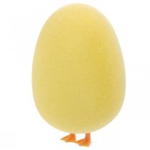 Húsvéti tojás lábakkal sárga dekorációs figura Húsvéti dekoráció H13cm 4db