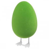Húsvéti tojás lábbal dekoratív tojás zöld bolyhos Kirakat dekoráció H25cm