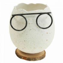 Tojás szemüveges díszváza fehér Húsvéti dekoráció Ø7,5cm H9cm 6 db