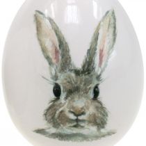 Dekoratív tojástartó nyúl motívum, húsvéti dekoráció, nyúl tojáson Ø8cm H10cm 4 db-os készlet