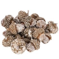 tételeket Makk, természetes dekorációs termék, fehérre meszelt, 1-3 cm, 300g