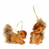 Őszi dekoráció függő mókus barna 2db-os készlet