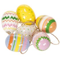 tételeket Húsvéti tojásdíszek, tökéletesek húsvéti fák és ágak díszítésére, 6 cm, 12 darab