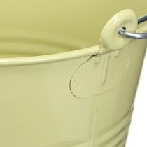 tételeket Vödör fém virágcserép zöld-sárga színben 26x22,5x23cm 6l