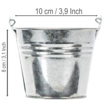 tételeket Vödör Ø10cm M8cm 10 db. Cink, fényes