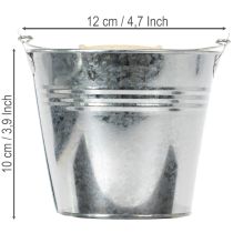 tételeket Vödör Ø12cm M10cm 8db. Cink, fényes