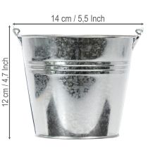 tételeket Vödör Ø14cm M12cm 6 db. Cink, fényes