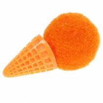 Fagylalt gofriban műzöld, sárga, narancssárga válogatott 3,5cm 18db