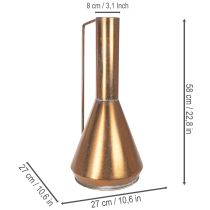 tételeket Elegáns állóváza, vintage stílusú, orientális, réz színű fém díszkancsó, Ø27cm M58cm