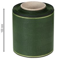 tételeket Elegáns moaré zöld koszorúszalag arany szegéllyel, 100 mm x 25 m, temetési virágkötészethez és dekorációhoz