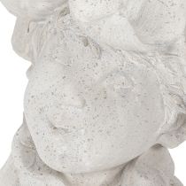 tételeket Dekoratív törpefej figura stílusos kerti és nappali kiegészítőkhöz, szürke, 30 cm