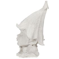 tételeket Dekoratív törpefej figura stílusos kerti és nappali kiegészítőkhöz, szürke, 30 cm
