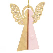 tételeket Angyal papírdíszek karácsonyi barackszínű arany 12 cm-es szett, 4 db-os