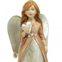 tételeket Angyalfigura őrangyal Karácsonyi angyal szívvel H19cm 2db