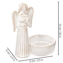 tételeket Angyal alakú táldísz kisfigurával és kerek mécsestartóval 10cm 3db