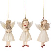 tételeket Dekoratív Angyalfa Díszek, Vintage Kinézetű, Karácsonyra, 10 cm, 3 Darab