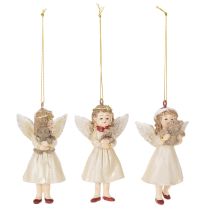 tételeket Dekoratív Angyalfa Díszek, Vintage Kinézetű, Karácsonyra, 10 cm, 3 Darab