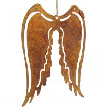 Angel wings fém deco fogas patina dekoráció 19,5cm 3db