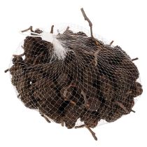 tételeket Természetes égerfa tobozok, kinyerhetőek, dekorációnak, 3 cm, 300 g, natúr barna.