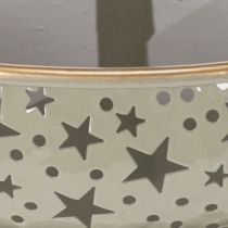 tételeket Dekoratív, emeletes tálalótálca füllel, csillag motívummal, kétszintes, 49 cm