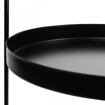 tételeket Tortatartó dekoratív tálca asztali polc fém fekete H30cm Ø20cm