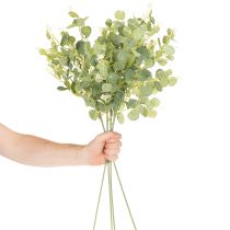 tételeket Mesterséges eukaliptusz ág kerek levelekkel, 75 cm, 4 darab