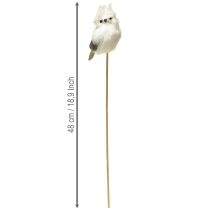tételeket Bagoly pálcán fehér 9cm L48cm