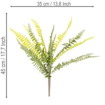 tételeket Műpáfrányág, műzöld dekorációs növény, 45cm