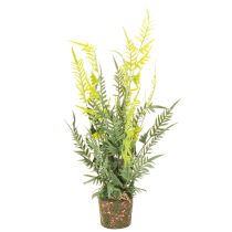 tételeket Mesterséges páfrány gyökérlabdával otthoni és irodai dekorációhoz, 57cm