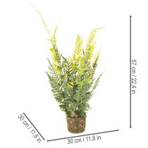 tételeket Mesterséges páfrány gyökérlabdával otthoni és irodai dekorációhoz, 57cm