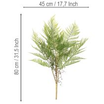 tételeket Műpáfrányág, dekoratív zöld növény virágkötészethez, 80cm