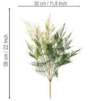 tételeket Műpáfrányág dekoráció, zöld, élethű, 56cm