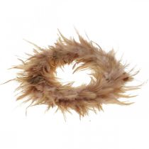 tételeket Toll koszorú rózsaszín, vörös-barna Ø16cm Igazi tollas tavaszi dekoráció