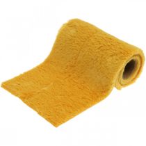 tételeket Szőrme szalag sárga műszőrme kézműves asztali futóhoz 15 × 150cm