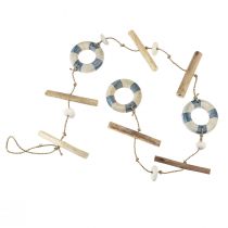 tételeket Ablak dekoráció tengeri mentőgyűrűk fa dekoráció nyári 90cm