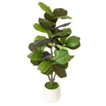tételeket Mesterséges fikusz (Ficus lyrata) 120 cm-es dísznövény nappaliba