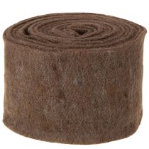 tételeket Barna gyapjúfilc szalag, 15cm x 5m, díszítéshez és kézműveskedéshez