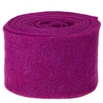 tételeket Filc gyapjúszalag, fukszia, 15cm x 5m, díszítéshez és kézműveskedéshez