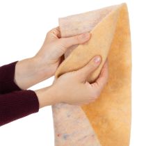 tételeket Filcszalag, kétszínű edényfogó gyapjúfilcből, narancssárga/többszínű, 15cm x 5m