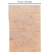 tételeket Filcszalag, kétszínű edényfogó gyapjúfilcből, narancssárga/többszínű, 15cm x 5m