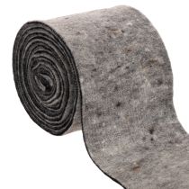 tételeket Kétszínű gyapjúfilc cseréppánt, szürke/fekete, 15cm x 5m