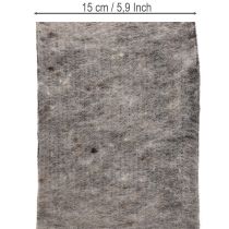 tételeket Kétszínű gyapjúfilc cseréppánt, szürke/fekete, 15cm x 5m