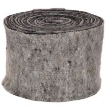 tételeket Kétszínű gyapjúfilc cseréppánt, szürke/fekete, 15cm x 5m