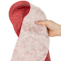 tételeket Filcszalag, 100% gyapjú, kétszínű, edényfogónak, fehér/piros filcszalag, 15cm x 5m