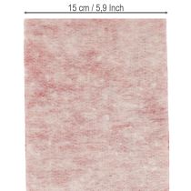 tételeket Filcszalag, 100% gyapjú, kétszínű, edényfogónak, fehér/piros filcszalag, 15cm x 5m