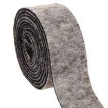 tételeket Filcszalag, edényrögzítő, 100% gyapjú, szürke/fekete, 7,5 cm széles, 5 m hosszú